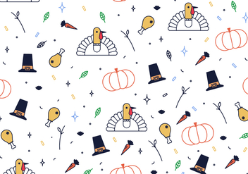 Free Thanks Giving Pattern Vector - vector gratuit #425361 