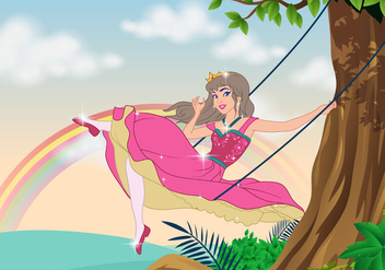 Swinging Princesa Vector - Free vector #425671