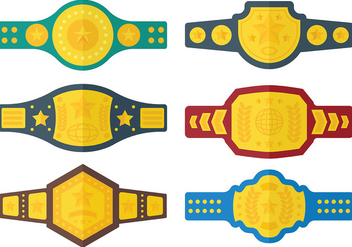 Free Championship Belt Icons Vector - Free vector #425811