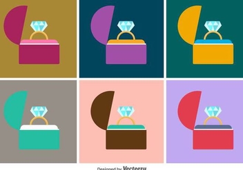 Ring Box Vector Icons - vector gratuit #425931 