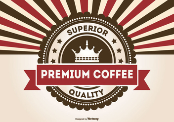 Retro Promotional Premium Coffee Illustration - vector gratuit #426031 