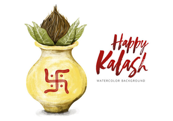 Free Kalash Watercolor Vector - Free vector #426051