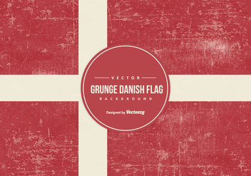 Grunge Style Danish Flag - Kostenloses vector #426401