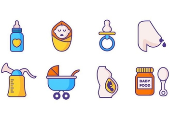 Free Maternity Icons Line Style Vector - Free vector #426641