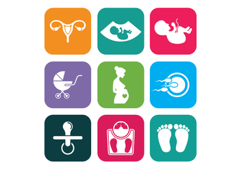 Maternity Vector Icons - Free vector #426881