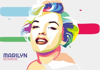 Marilyn Monroe Vector Popart Portrait - vector gratuit #427241 
