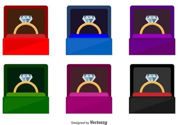 Ring Box Vector Icons - vector gratuit #427351 