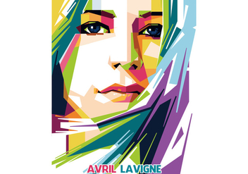 Avril Lavigne Vector WPAP - Free vector #427981