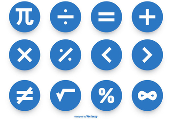 Math Symbol Vector Icon Collection - vector gratuit #428181 