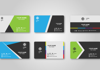 Bright Blank Business Card Design - Free vector #428591