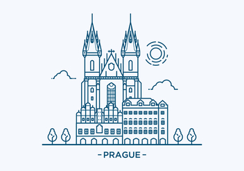 Prague Landmark Illustration - бесплатный vector #428601