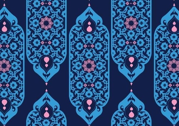 Islamic Ornaments Dark Blue Vector - Free vector #428641