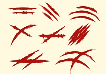 Free Red Scratch Marks Collection - бесплатный vector #429161