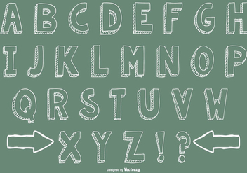 Hand Drawn Alphabet Collection - vector #429261 gratis