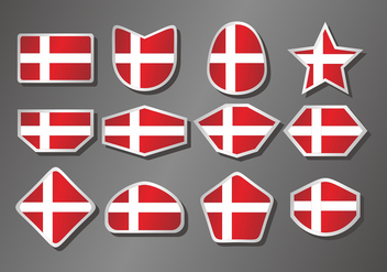 Danish Flag Vector Set - Kostenloses vector #429271
