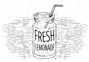 Free Lemonade Vector Jar Illustration - Free vector #429471