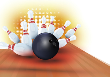 Halftone Bowling Lane Background - Free vector #429541