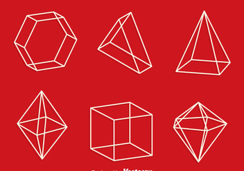 3d Geometric Shapes Line Vector - Free vector #430011