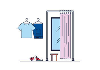 Free Fitting Room Vector - Free vector #430141