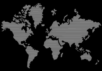 Line World Map - vector gratuit #430171 