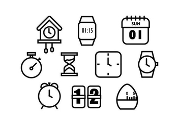 Free Time Icon Vectoer - Free vector #430261