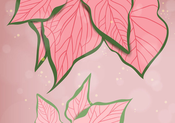 Pink Leaves Background - vector gratuit #430271 