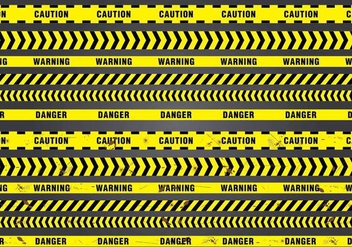 Seamless Danger Tape - vector gratuit #430341 