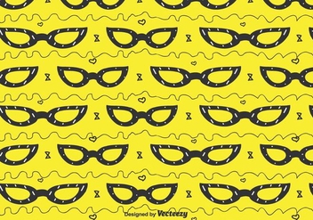Cat Eye Glasses Pattern - бесплатный vector #430431