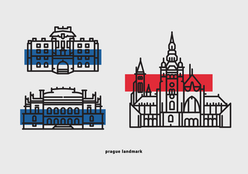 Prague Landmark Vector Icon Pack - vector #430551 gratis