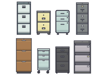 Office File Cabinet Vectors - Free vector #430811