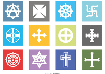 Religious Symbol Icon Set - vector gratuit #430821 
