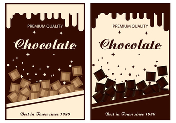 Chocolate Label Vector Templates - Free vector #430901