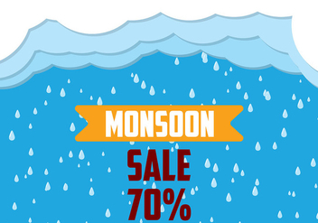 Monsoon Background Vector - Free vector #430911
