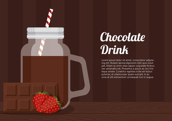 Chocolate Drinking Jar Template Free Vector - vector gratuit #430941 