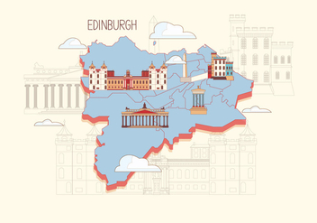 Edinburgh Map Vector - бесплатный vector #431081