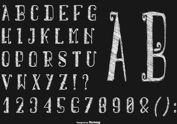 Hand Drawn Sketchy Alphabet Collection - Free vector #431231