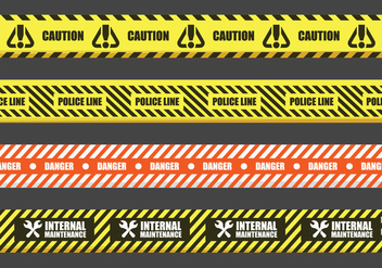 Danger Tape Vector Signs - vector #431261 gratis