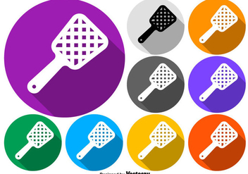 Vector Colorful Fly Swatter Buttons - Free vector #431321