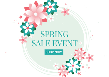 Free Spring Season Sale Vector Background - vector gratuit #431461 