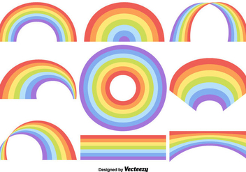 Vector Collection Of Rainbow - vector gratuit #431481 