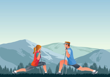 Nordic Walking Instructor Course - vector gratuit #431611 