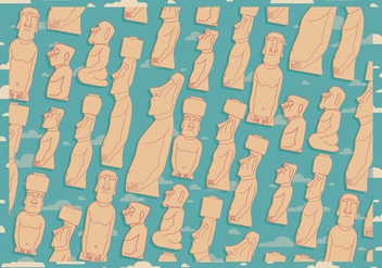 Easter Island Background Vector - бесплатный vector #431621