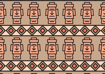 Easter Island Rock Face Pattern - бесплатный vector #431631