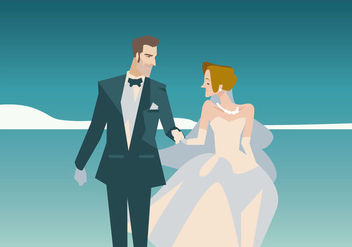 Couple in Marriage Vector - Free vector #431641