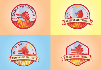 Dragon Boat Festival Logo Elements - Free vector #431681