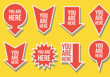 Free You Are Here Icons Vector - Free vector #431691