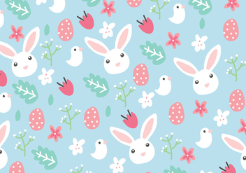 Floral Easter Background - vector gratuit #431781 