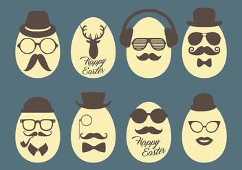 Hipster Easter Vector Icons - vector #431831 gratis