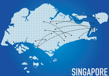 Singapore Flight Maps Background Vector - бесплатный vector #431841