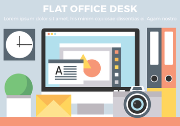 Free Office Desk Vector Elements - бесплатный vector #431921